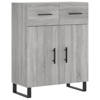 vidaXL Credenza Grigio Sonoma 69,5x34x180 cm in Legno Multistrato