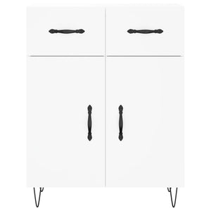 Credenza-Buffet-Armadio da cucina Bianca 69,5x34x180 cm in Legno Multistrato 730460