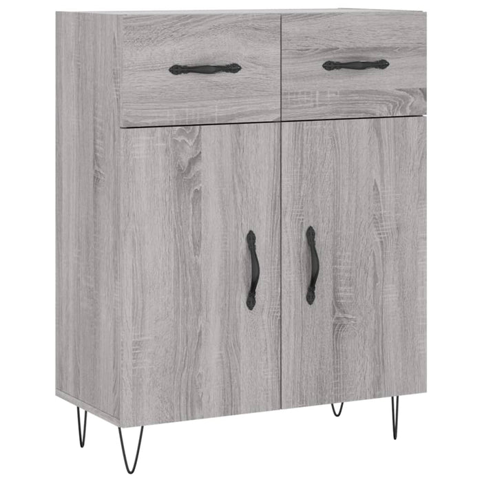 vidaXL Credenza Grigio Sonoma 69,5x34x180 cm in Legno Multistrato