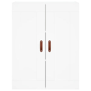 Credenza-Buffet-Armadio da cucina Bianca 69,5x34x180 cm in Legno Multistrato 579427