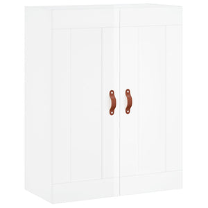 Credenza Bianco Lucido 69,5x34x180 cm in Legno Multistrato 3199915
