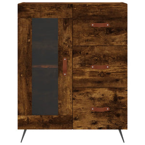 vidaXL Credenza Rovere Fumo  69,5x34x180 cm in Legno Multistrato