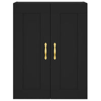 Credenza Nera 69,5x34x180 cm in Legno Multistrato 3199922