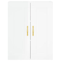 Credenza Bianco Lucido 69,5x34x180 cm in Legno Multistrato 3199923