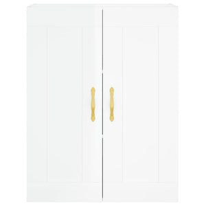 Credenza Bianco Lucido 69,5x34x180 cm in Legno Multistrato 3199923