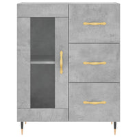 Credenza cassettiera mobile contenitore organizer cucina soggiorno salotto alto 695 x 34 x 180 cm legno ingegnerizzato grigio 02_0034647