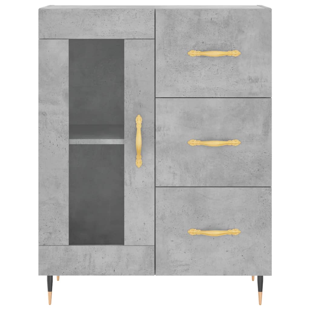 Credenza Grigio Cemento 69,5x34x180 cm in Legno Multistrato 3199925