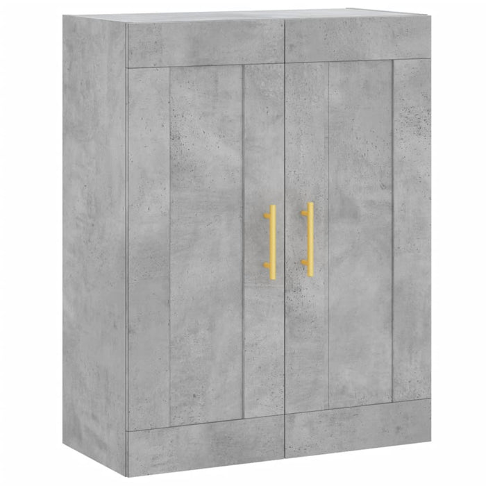 vidaXL Credenza Grigio Cemento 69,5x34x180 cm in Legno Multistrato