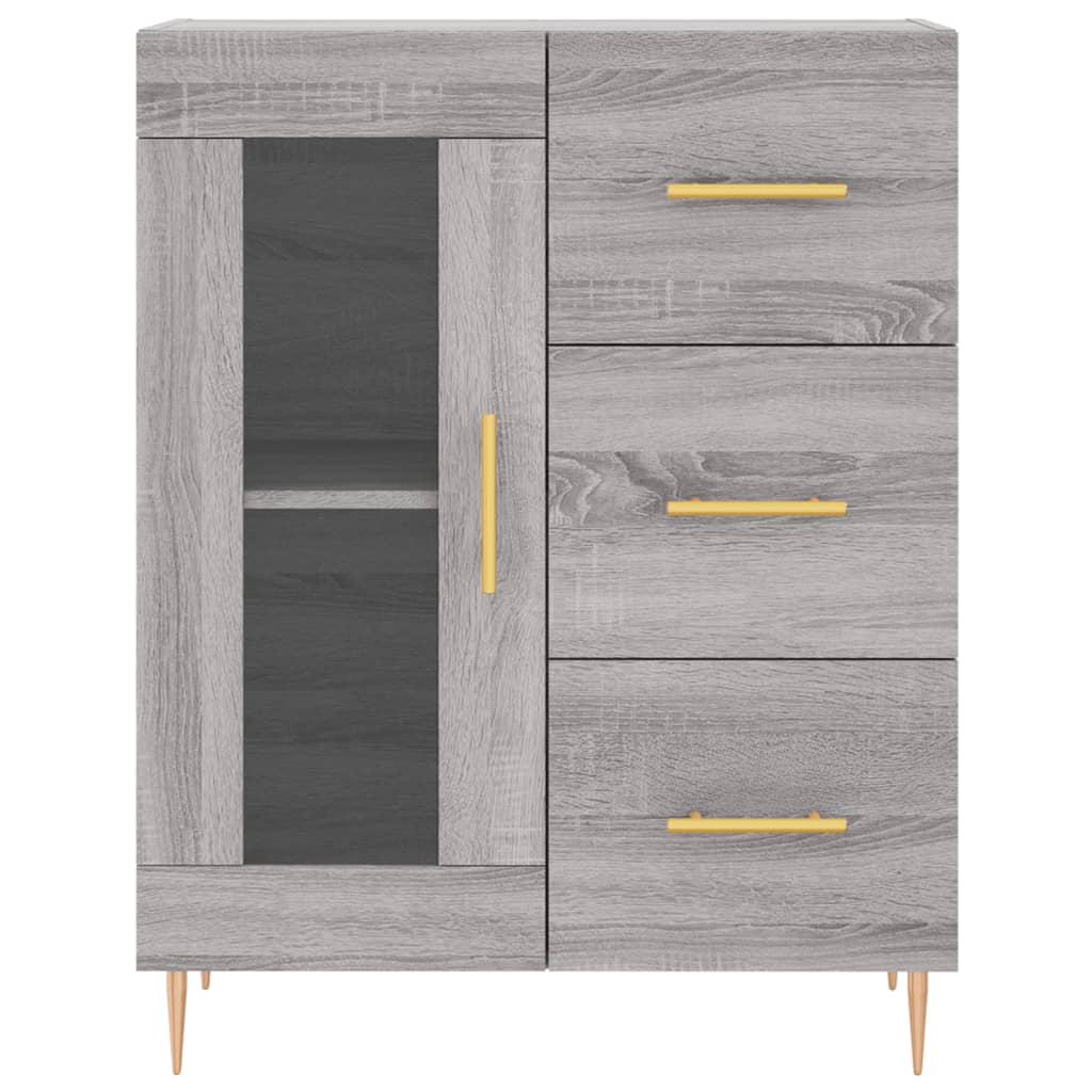 vidaXL Credenza Grigio Sonoma 69,5x34x180 cm in Legno Multistrato