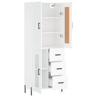 Credenza Bianca 69,5x34x180 cm in Legno Multistrato 3199945