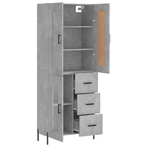 Credenza Grigio Cemento 69,5x34x180 cm in Legno Multistrato 3199949