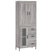 Credenza Grigio Sonoma 69,5x34x180 cm in Legno Multistrato 3199951