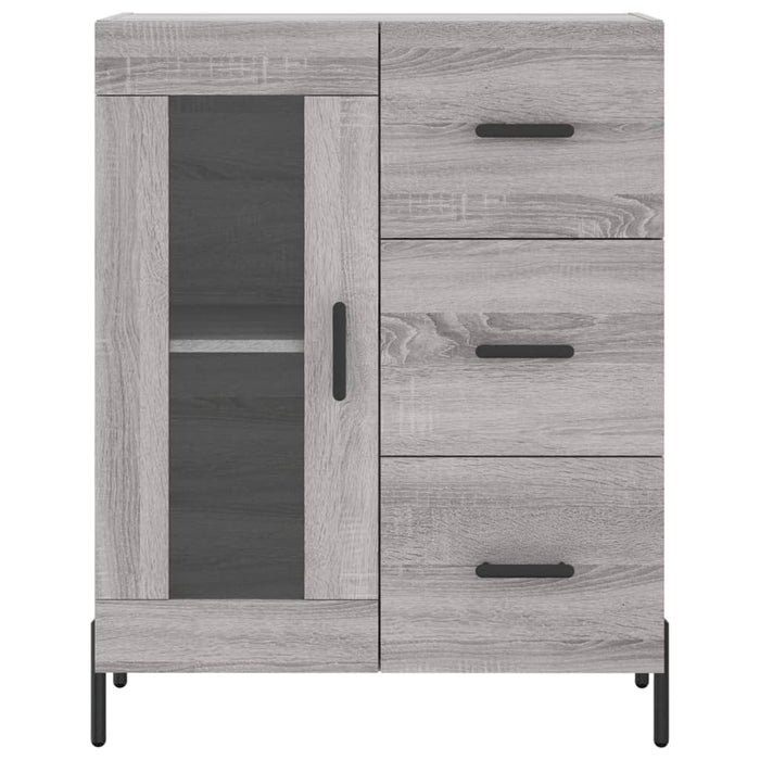 Credenza Grigio Sonoma 69,5x34x180 cm in Legno Multistrato 3199951