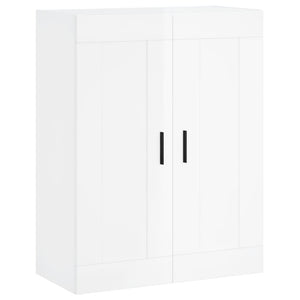 Credenza Bianco Lucido 69,5x34x180 cm in Legno Multistrato 3199955