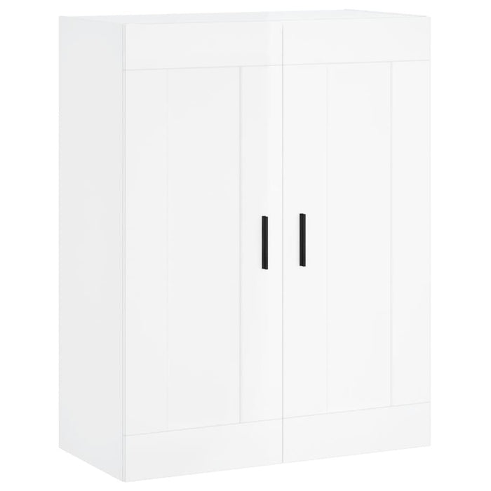 Credenza Bianco Lucido 69,5x34x180 cm in Legno Multistrato 3199955