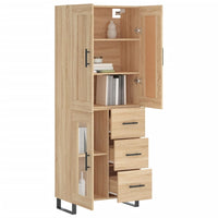 Credenza Rovere Sonoma 69,5x34x180 cm in Legno Multistrato 3199964