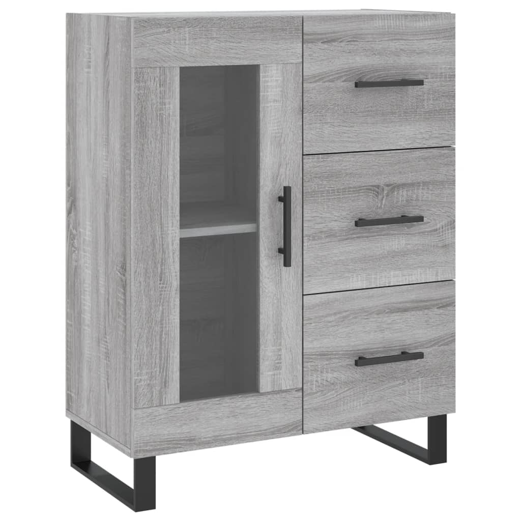 Credenza Grigio Sonoma 69,5x34x180 cm in Legno Multistrato 3199967