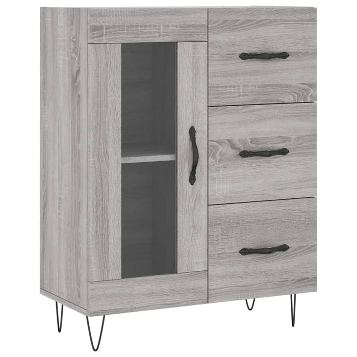 vidaXL Credenza Grigio Sonoma 69,5x34x180 cm in Legno Multistrato