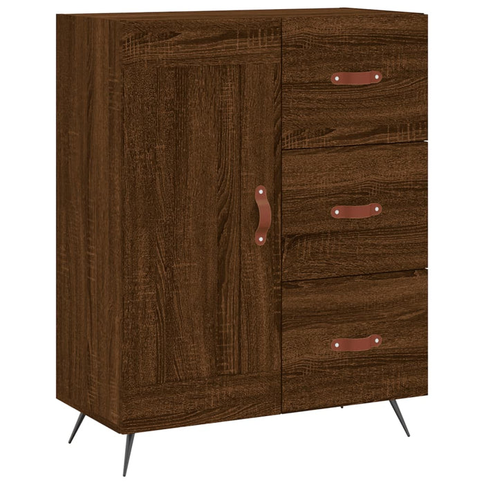 Credenza Rovere Marrone 69,5x34x180 cm in Legno Multistrato 3199984