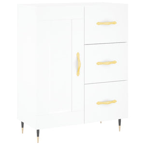 Credenza cassettiera mobile contenitore organizer cucina soggiorno salotto alto 695 x 34 x 180 cm legno ingegnerizzato bianco 02_0032756