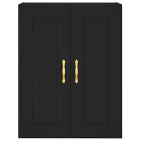 Credenza Nera 69,5x34x180 cm in Legno Multistrato 3199986