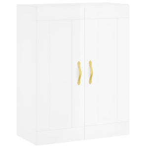 Credenza Bianco Lucido 69,5x34x180 cm in Legno Multistrato 3199987