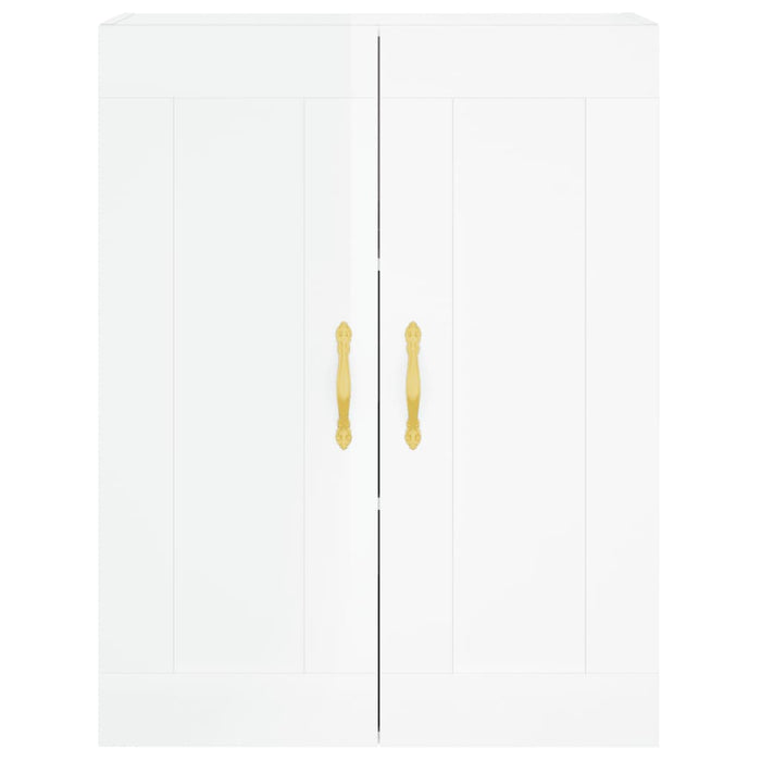 Credenza Bianco Lucido 69,5x34x180 cm in Legno Multistrato 3199987
