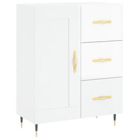 Credenza Bianco Lucido 69,5x34x180 cm in Legno Multistrato 3199987