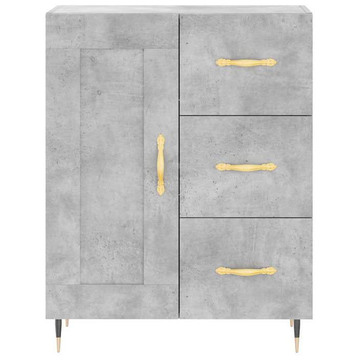 Credenza Grigio Cemento 69,5x34x180 cm in Legno Multistrato 3199989