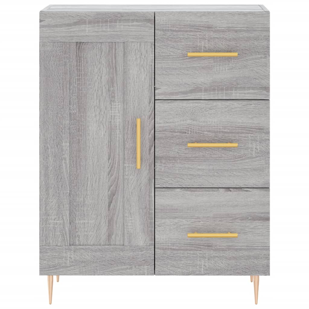 vidaXL Credenza Grigio Sonoma 69,5x34x180 cm in Legno Multistrato