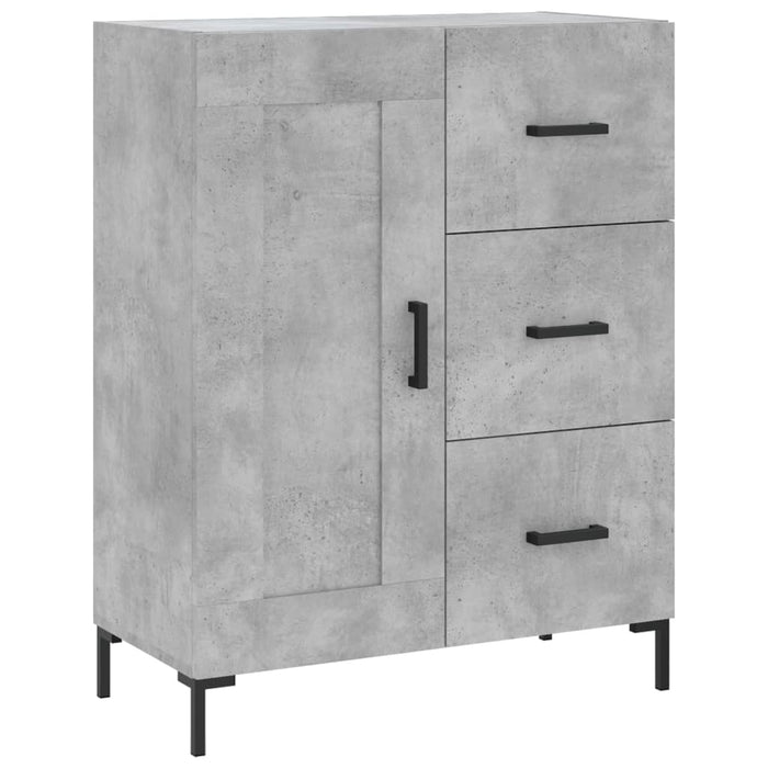 vidaXL Credenza Grigio Cemento 69,5x34x180 cm in Legno Multistrato