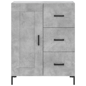 vidaXL Credenza Grigio Cemento 69,5x34x180 cm in Legno Multistrato