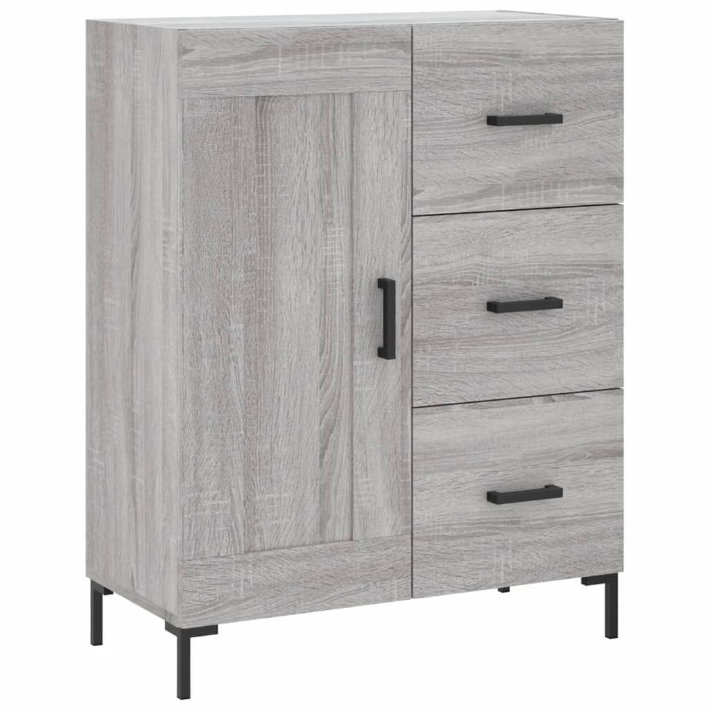 vidaXL Credenza Grigio Sonoma 69,5x34x180 cm in Legno Multistrato