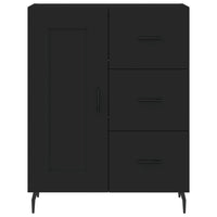 Credenza Nera 69,5x34x180 cm in Legno Multistrato 3200018