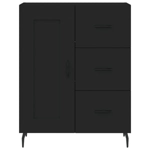 Credenza Nera 69,5x34x180 cm in Legno Multistrato 3200018