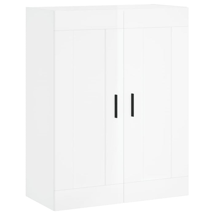 Credenza Bianco Lucido 69,5x34x180 cm in Legno Multistrato 3200019