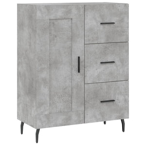 vidaXL Credenza Grigio Cemento 69,5x34x180 cm in Legno Multistrato