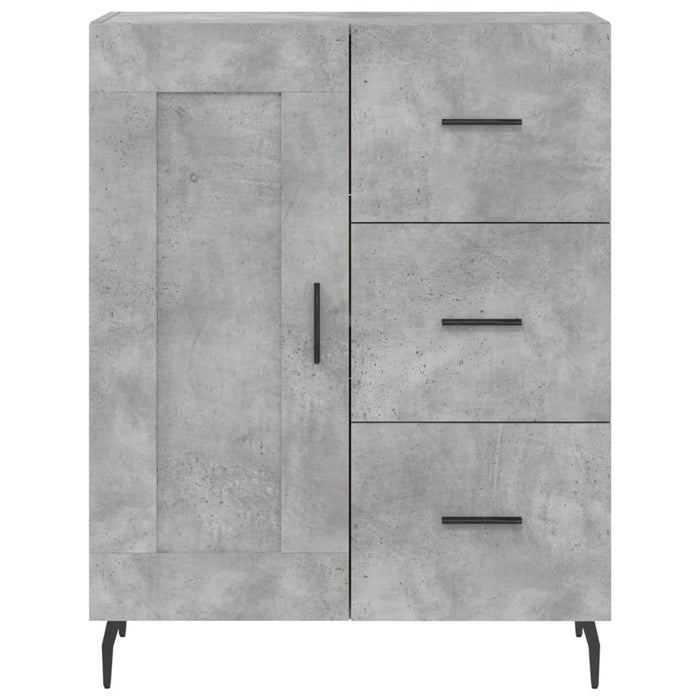 vidaXL Credenza Grigio Cemento 69,5x34x180 cm in Legno Multistrato
