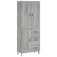 vidaXL Credenza Grigio Sonoma 69,5x34x180 cm in Legno Multistrato