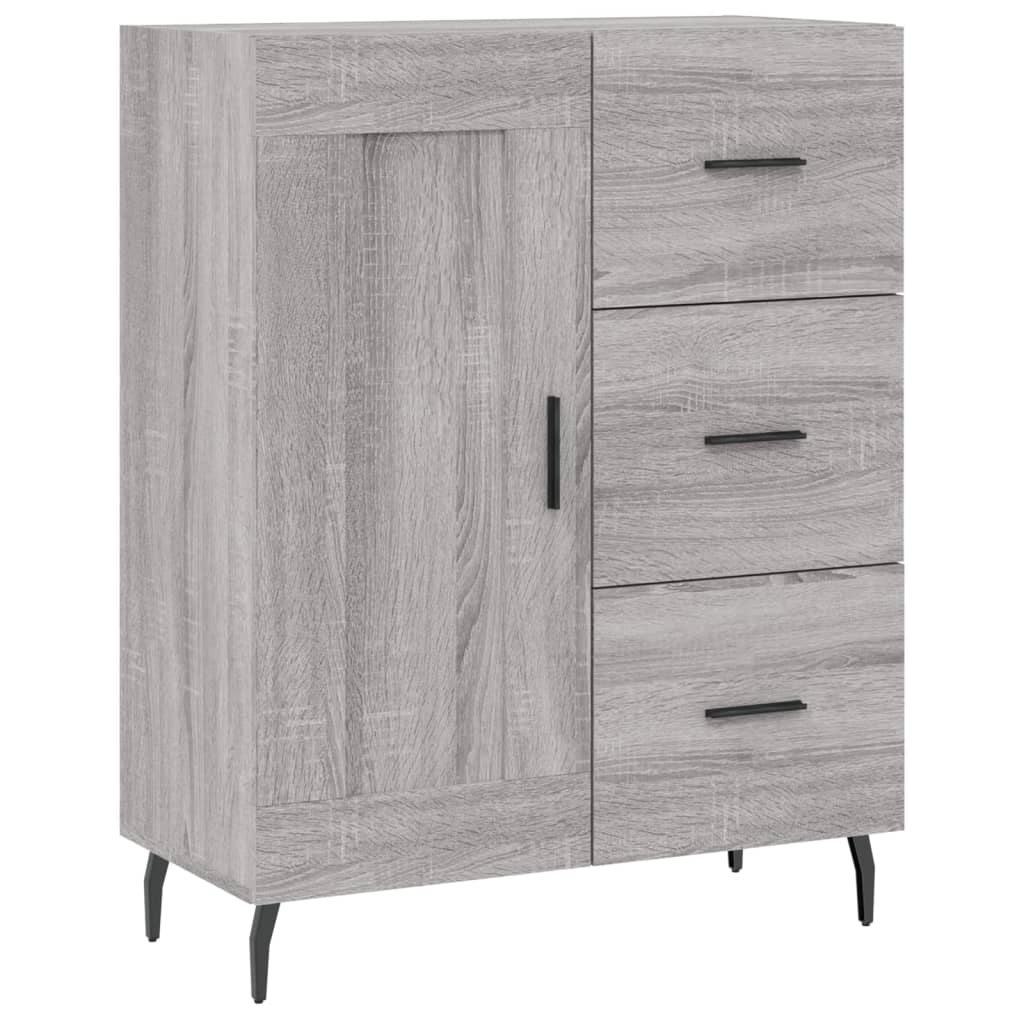 Credenza Grigio Sonoma 69,5x34x180 cm in Legno Multistrato 3200023