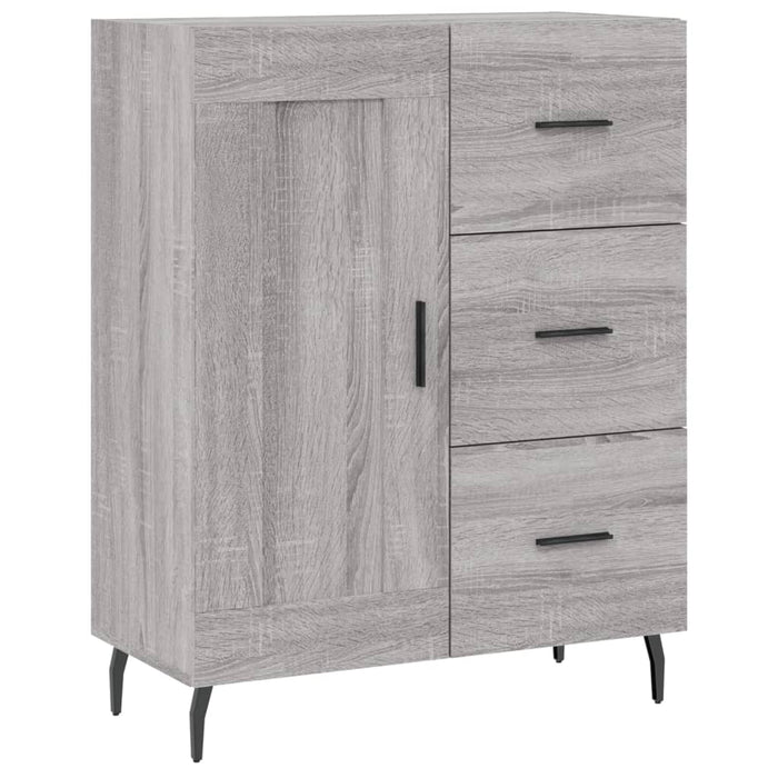 Credenza Grigio Sonoma 69,5x34x180 cm in Legno Multistrato 3200023