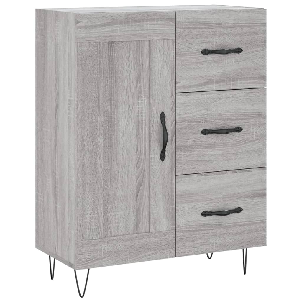 vidaXL Credenza Grigio Sonoma 69,5x34x180 cm in Legno Multistrato