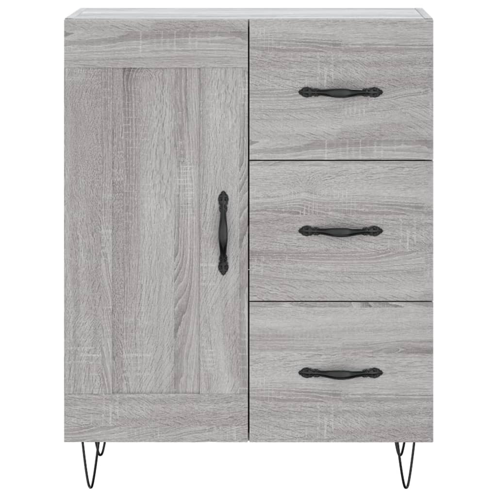vidaXL Credenza Grigio Sonoma 69,5x34x180 cm in Legno Multistrato