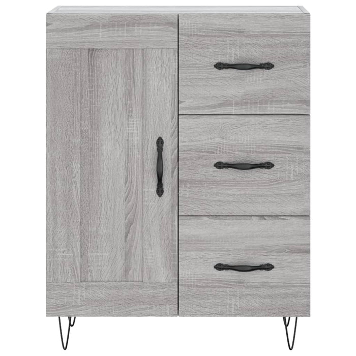 vidaXL Credenza Grigio Sonoma 69,5x34x180 cm in Legno Multistrato