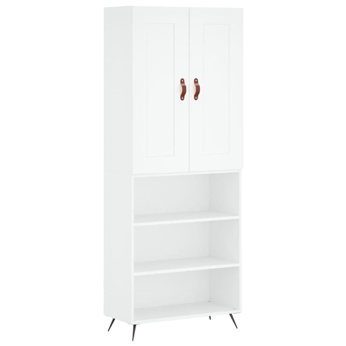 vidaXL Credenza Bianca 69,5x34x180 cm in Legno Multistrato
