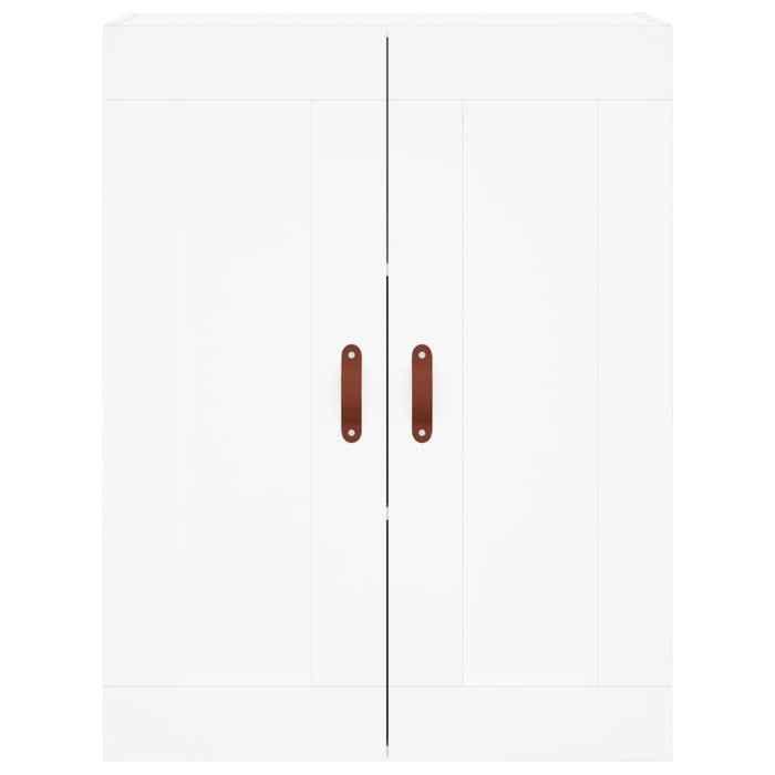 Credenza-Buffet-Armadio da cucina Bianca 69,5x34x180 cm in Legno Multistrato 810457