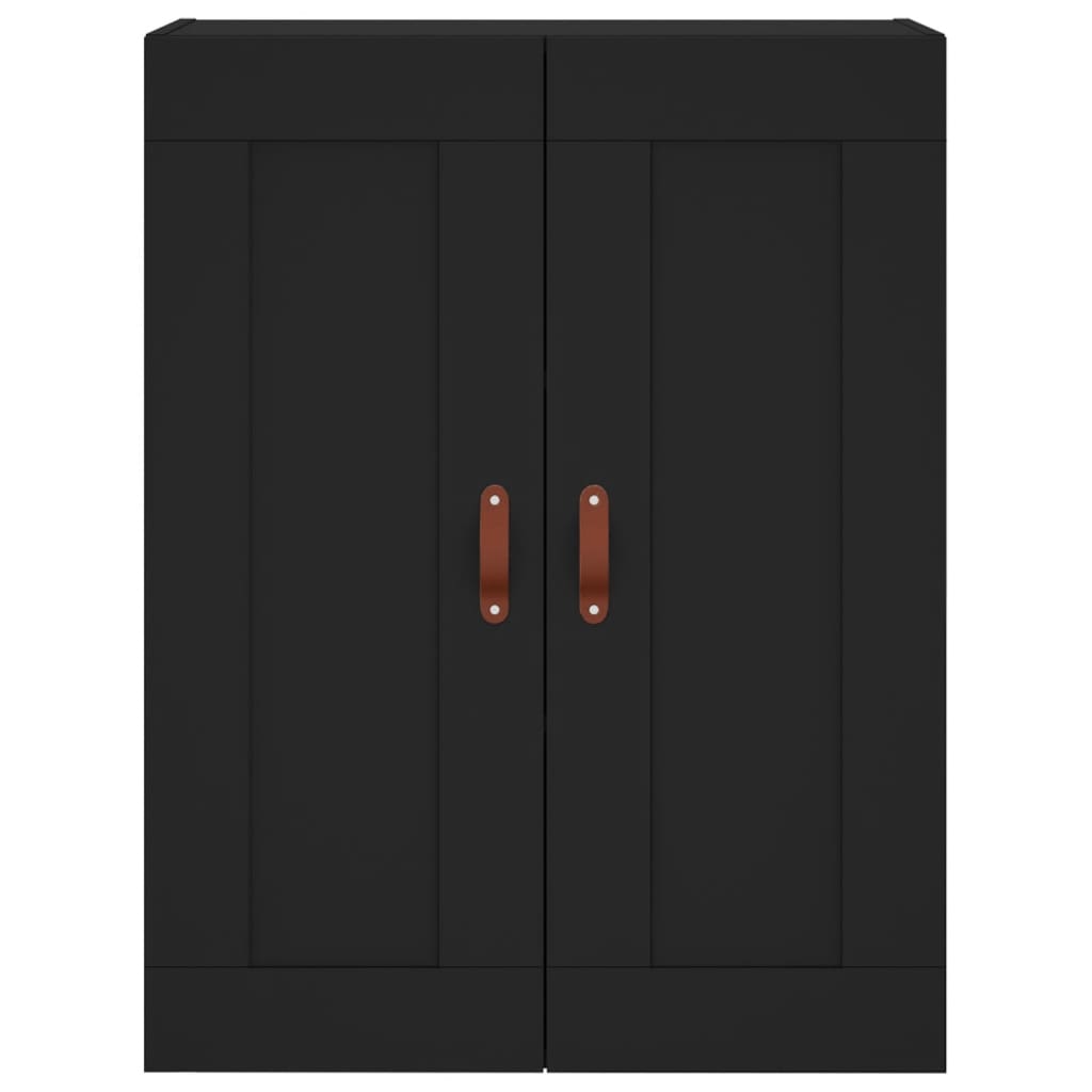 Credenza Nera 69,5x34x180 cm in Legno Multistrato 3200042