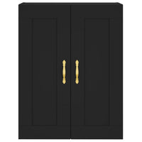 Credenza Nera 69,5x34x180 cm in Legno Multistrato 3200050