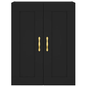 Credenza Nera 69,5x34x180 cm in Legno Multistrato 3200050