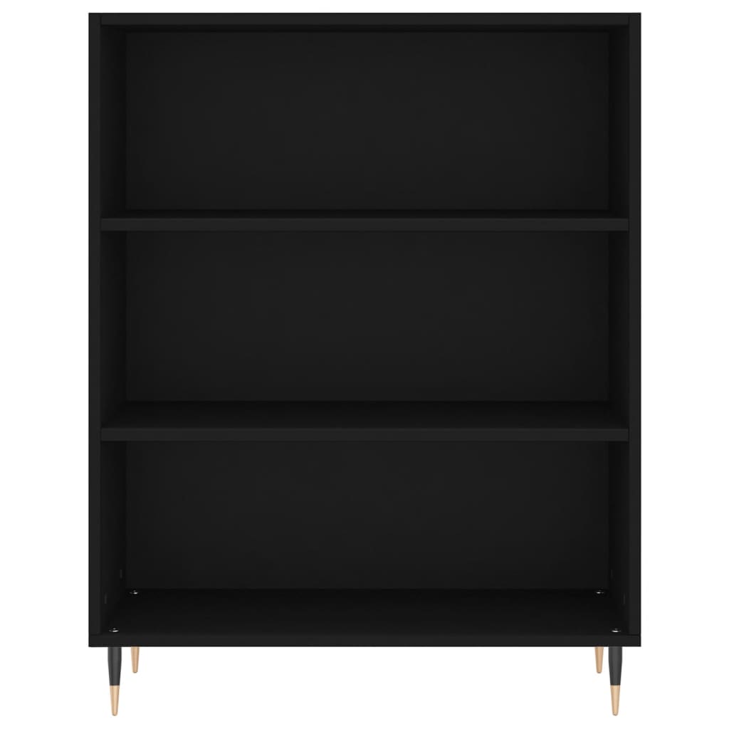 Credenza Nera 69,5x34x180 cm in Legno Multistrato 3200050